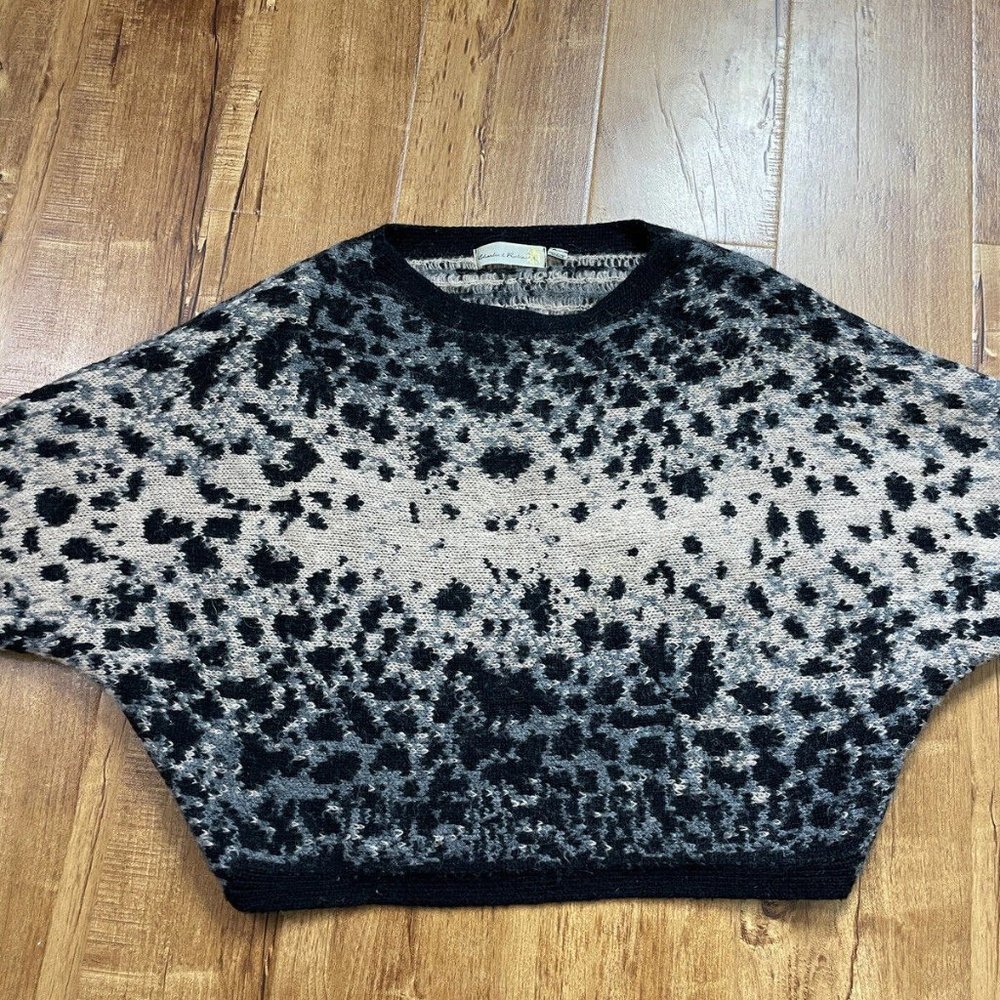 Anthropologie‎ Charlie & Robin Sz M? Cable Knit Wool Sweater